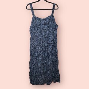 Old Navy Floral Print Tiered-Hem Cami Maxi Dress Plus Size XXL